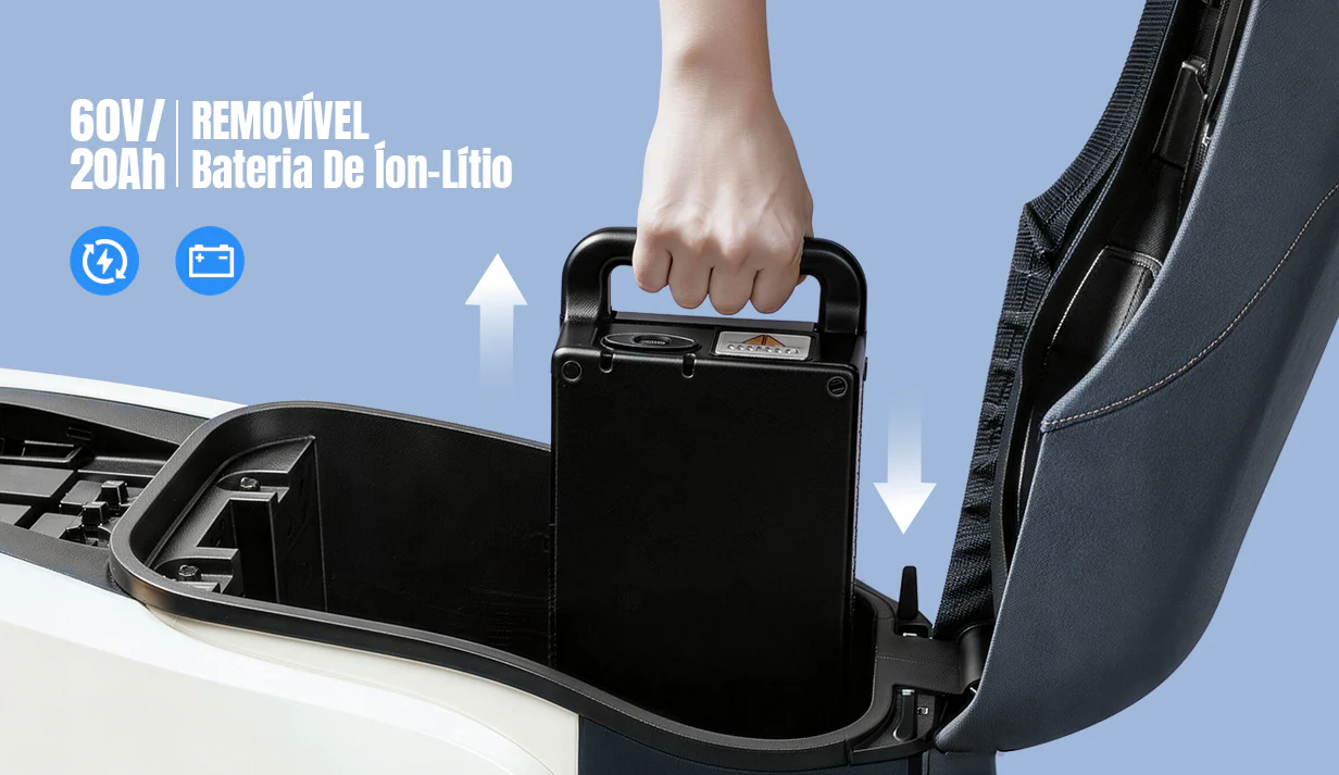 Bateria removível prática